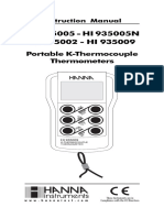 Hanna Hi 935005 Termometer Manual