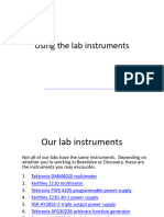 Using The Lab Instruments