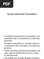 Syntax Directed Translation