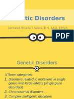 MIDTERM Dr. Salera III. Genetic Disorders