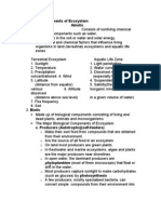 Two Major Components of Ecosystem 1. Abiotic Consists of Nonliving Chemical