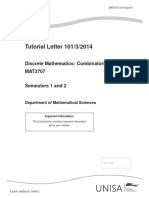 Tutorial Letter 101/3/2014: Discrete Mathematics: Combinatorics MAT3707 Semesters 1 and 2