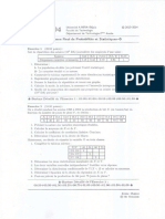 Probabilité Et Statistique - Examen Corrigé N°7