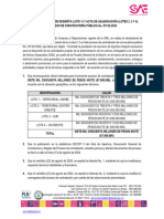 ACTA DE ADJUDICACIÓN y DECLARATORIA DE DESIERTO