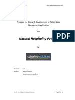 Natural Hospitality Pvt. LTD: Proposal For Design & Development of Retail Sales Management Application