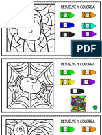 Dibujos Halloween Colorear Por Tablas de Multiplicar