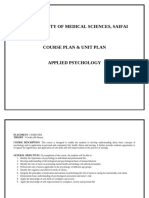 COURSE PLAN 1 Semester Psychology