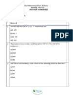 Class 1oth Revision Worksheet