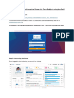 Process For Completion of University Core Subject