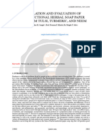 Formulation and Evaluation of Multifunctional Herbal Soap Paper Strips From Tulsi Turmeric and Neem Ijariie23902