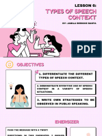 Types of Speech Context