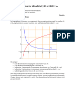 Bac 2011 Série S Mathématiques Pondichéry