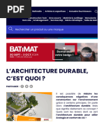 L'architecture Durable, C'est Quoi ? - Article - Avis - Batiadvisor