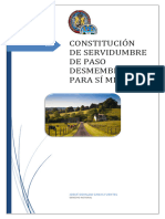 Constitución de Servidumbre de Dos Predios de Diferente Dueño y de Uno Mismo 2024