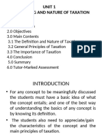 Chapter One Taxation