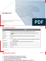 ML Integrated Quality Management System (QMS) Awareness Training