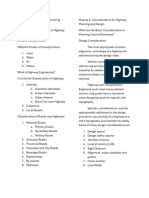 Highway and Railroad Engineering Topics