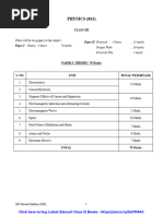 2024-25 ISC Class 12 Physics Syllabus