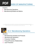 Lecture 1 - Overview of Manufacturing