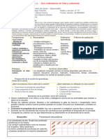 Sesión 18 Junio - Nos Ordenamos en Filas y Columnas