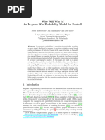 An In-Game Win Probability Model For Football