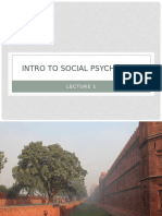 Lecture 1 - Introduction To Social Psychology