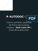 Cómo Cambiar - Pastillas de Freno de La Parte Trasera - Seat Leon 1P1 - Guía de Sustitución