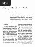 1998 - Einarsson An Approach To Vulnerability Analysis of Complex Industrial Systems