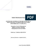 Systeme de Controle Et de Prevention de La Pollution Due Aux Rejets Des Eaux Usees Industrielles A Casablanca