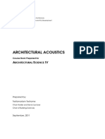 Architectural Acoustics Course Book