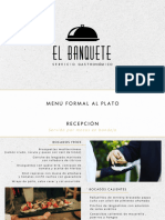 Menu Formal Al Plato - El Banquete