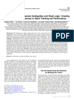 Training-Load Management Ambiguities and Weak Logic - Creating Potential Consequences in Sport Training and Performance