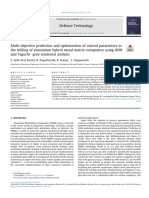 Multi Objective Prediction and Optimization of Control Parameter 2019 Defenc