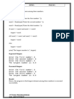 Python Lab Record