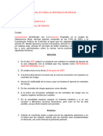 Notificacion 20 Dias. Peticion Centrales de Riesgo