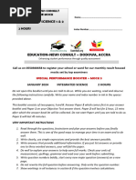 Integrated Science 2024 Bece Mock 3 Jan Edition Question Paper