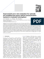 Improved Bit Error Rate Evaluation For Optically Pre-Amplified Free-Space Optical Communication Systems in Turbulent Atmosphere