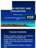 British History and Civilisation. Lecture 1. 1.