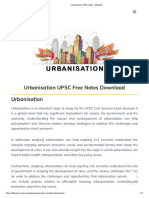 Urbanization UPSC Notes - 99notes