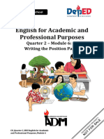 EEAPG11 Q2 Mod6 Writing-The-position-paper v2 PDF