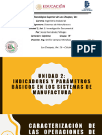 Indicadores y Parametros Basicos en Los Sistemas de Manufactura