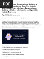 Creating Intelligent Conversations Building A Chatbot With Angular and OpenAI in Node - Js