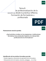 Tema 8 Proceso de Profesionalización de La Docencia Desde La Práctica Reflexiva Sin Audio