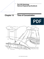 Time of Concentration: Part 630 Hydrology National Engineering Handbook