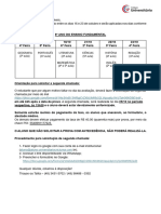 Calendário de Provas - M1 - 3° Tri - 8° Ano