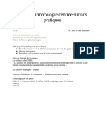 CM - Pharmacologie Centrée Sur Nos Pratiques