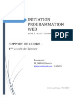 Support - Initiation Programmation Web1 - 2021-2022