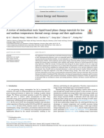 A Review of Imidazolium Ionic Liquid-Based Phase Change Materials For Low and Medium Temperatures Thermal Energy Storage and Their Applications