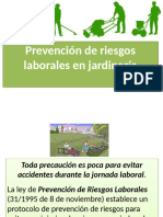 Prevención de Riesgos Laborales en Jardinería