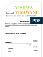 Study On Advertising, Market Positioning and Pricing Strategies of Different Companies